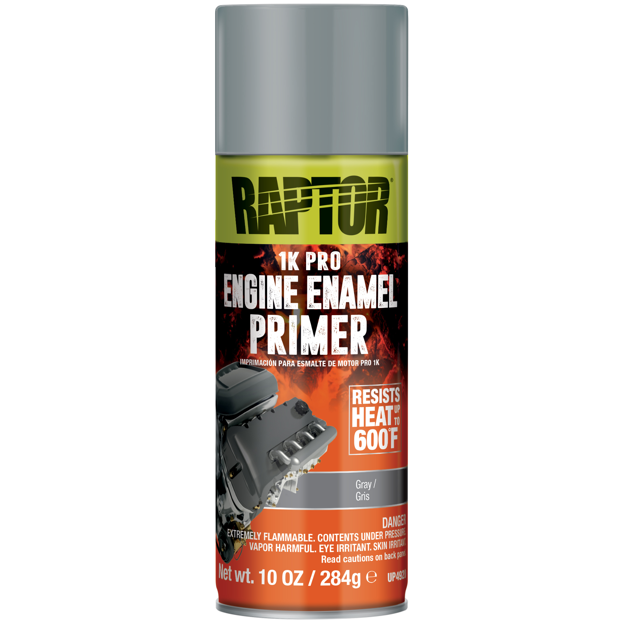 Raptor Engine Enamel Primer — Gray, Ceramic Technology, Heat Protection Up to 600 Degrees, 12 Pcs, Model# UP4920